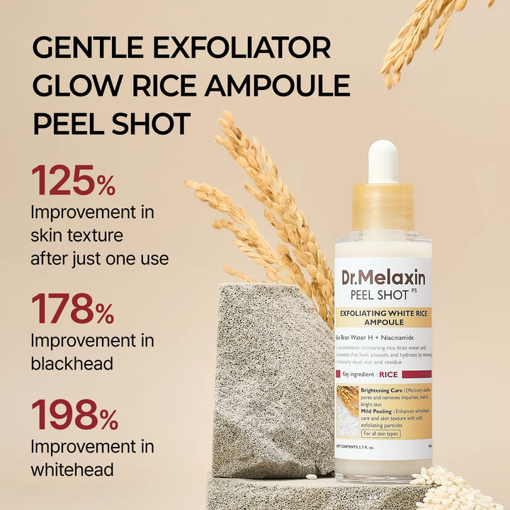 Dr Melaxin Peel Shot Rice Ampoule Duo