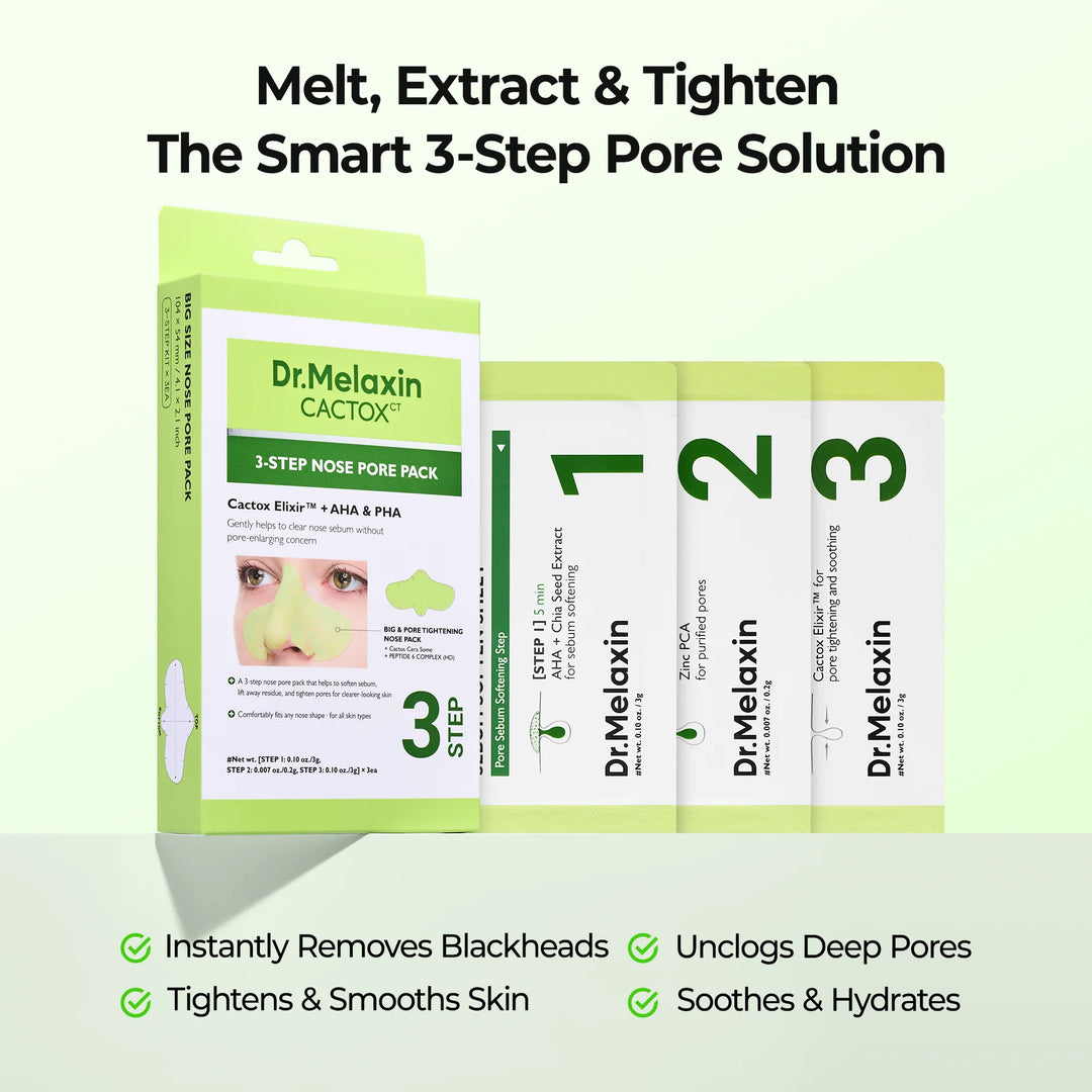 Cactox 3-Step Nose Mask Pack