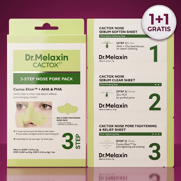 Cactox 3-Step Nose Mask Pack