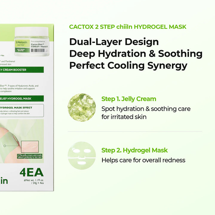 Cactox De-Puffing Pore Tox Gel Mask 4EA